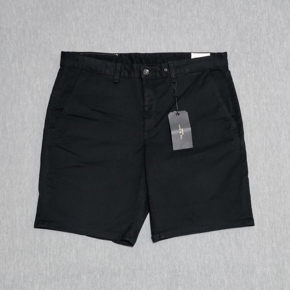 Rag & Bone Classic Chino Shorts Black Mens 34(35)  x 9" Stretch Fit 2 Slim NWT - Picture 8 of 16